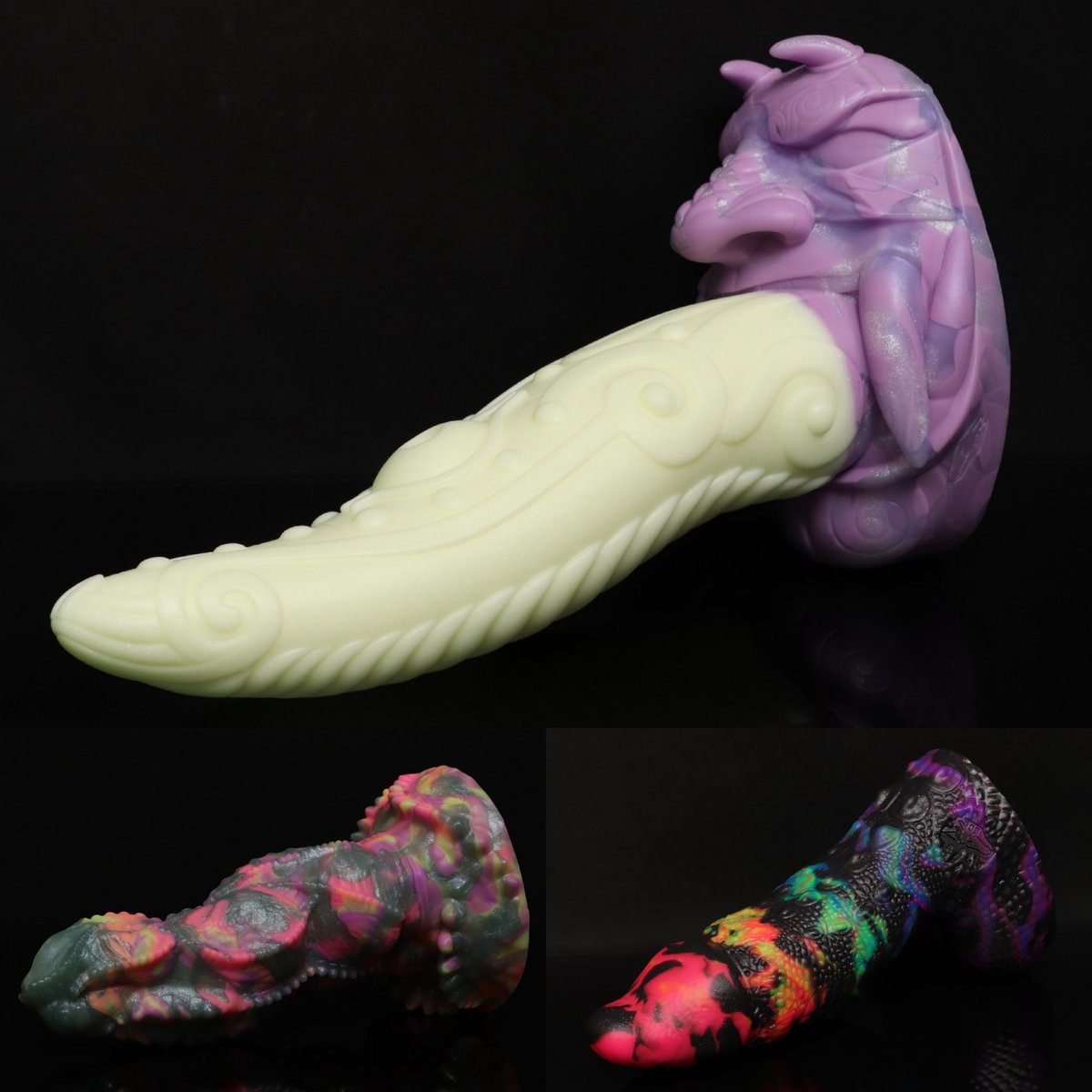 My #2025siliconewrapped except my Riptide MTO. 🩷🩵 My Hanzo ended up being the stock photo for that named pour 🔥

I was very picky this year. Customs, dreamies, and retired/closed shop toys only. Even though it was still more than I planned to buy, I feel good about it. 🥰