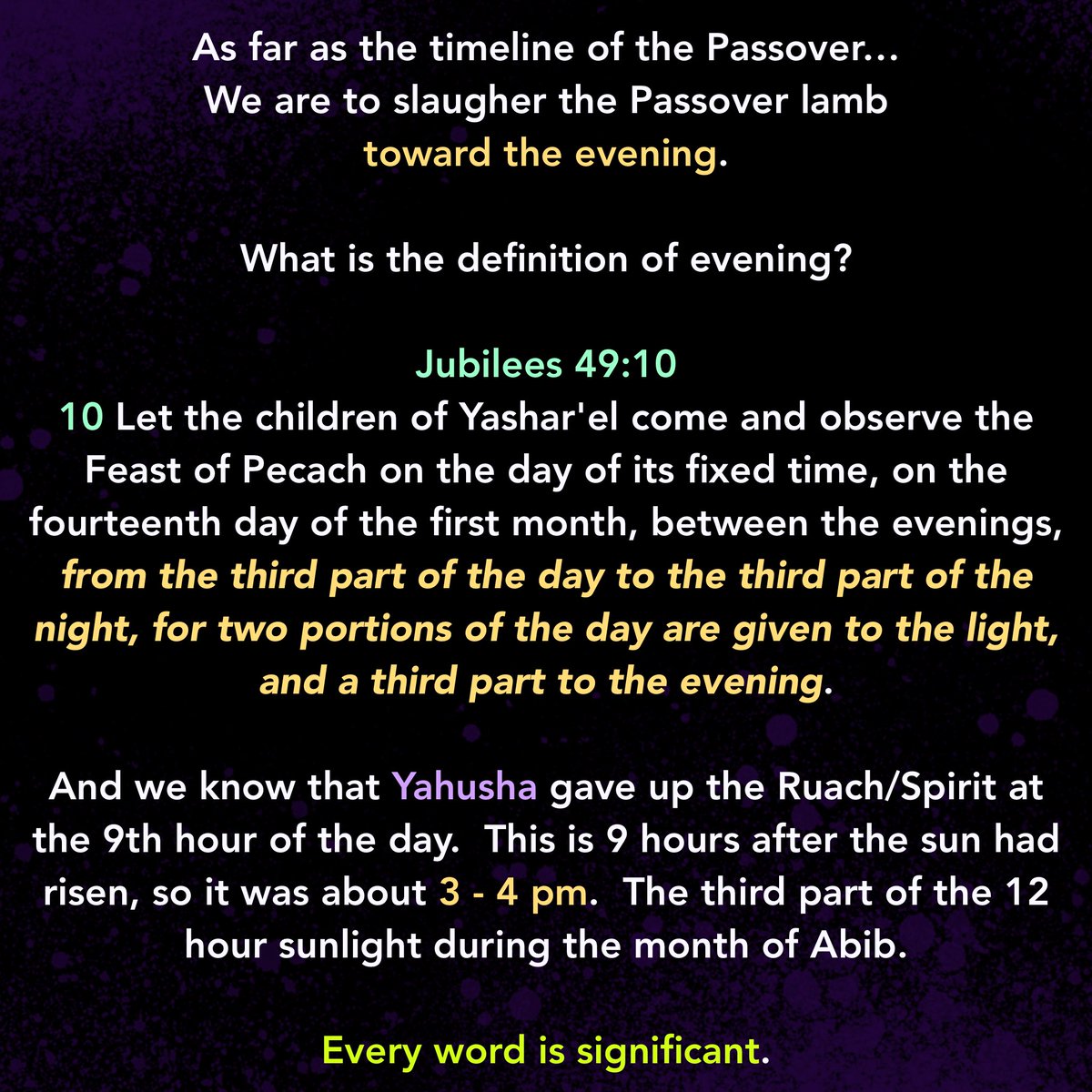 TbonYho's tweet photo. Part 3 of 5:
Timeline of Passover and Yahusha’s Death, and then Alive again.

Passover is about 2 to 3 months away from now, in the Spring, which is the Real New Year, during the Month Abib.

I felt it on my heart to post this prior to Passover, for anyone who is lead to view it. https://t.co/kMs4Sg6KtC