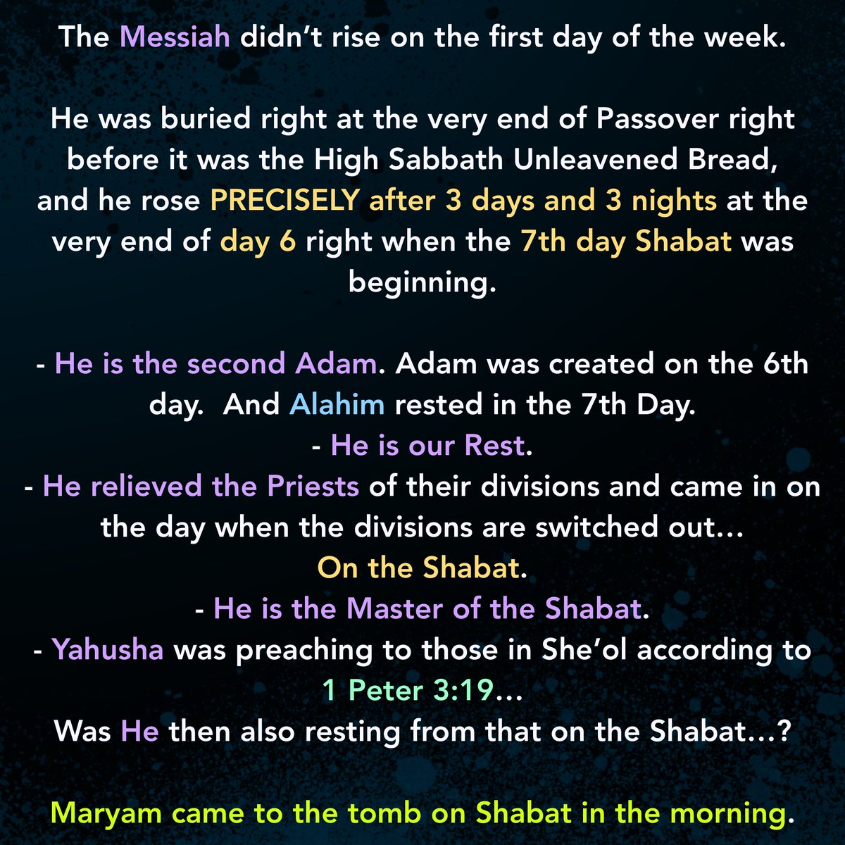 TbonYho's tweet photo. Part 3 of 5:
Timeline of Passover and Yahusha’s Death, and then Alive again.

Passover is about 2 to 3 months away from now, in the Spring, which is the Real New Year, during the Month Abib.

I felt it on my heart to post this prior to Passover, for anyone who is lead to view it. https://t.co/kMs4Sg6KtC