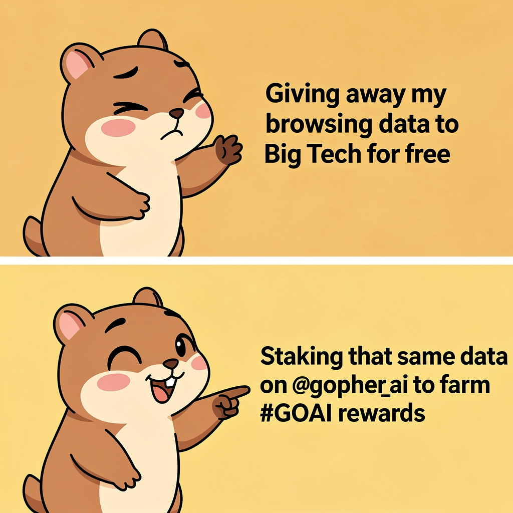 Andress08007's tweet image. Stop letting your data just float away for free! 💸 @gopher_ai is the Layer-1 truth layer that actually rewards you. Join the #GopherTestnet, start farming those #GOAI points, and turn your digital footprint into actual value. Don't miss the future of data! 🚀 #Web3 #AI #Data