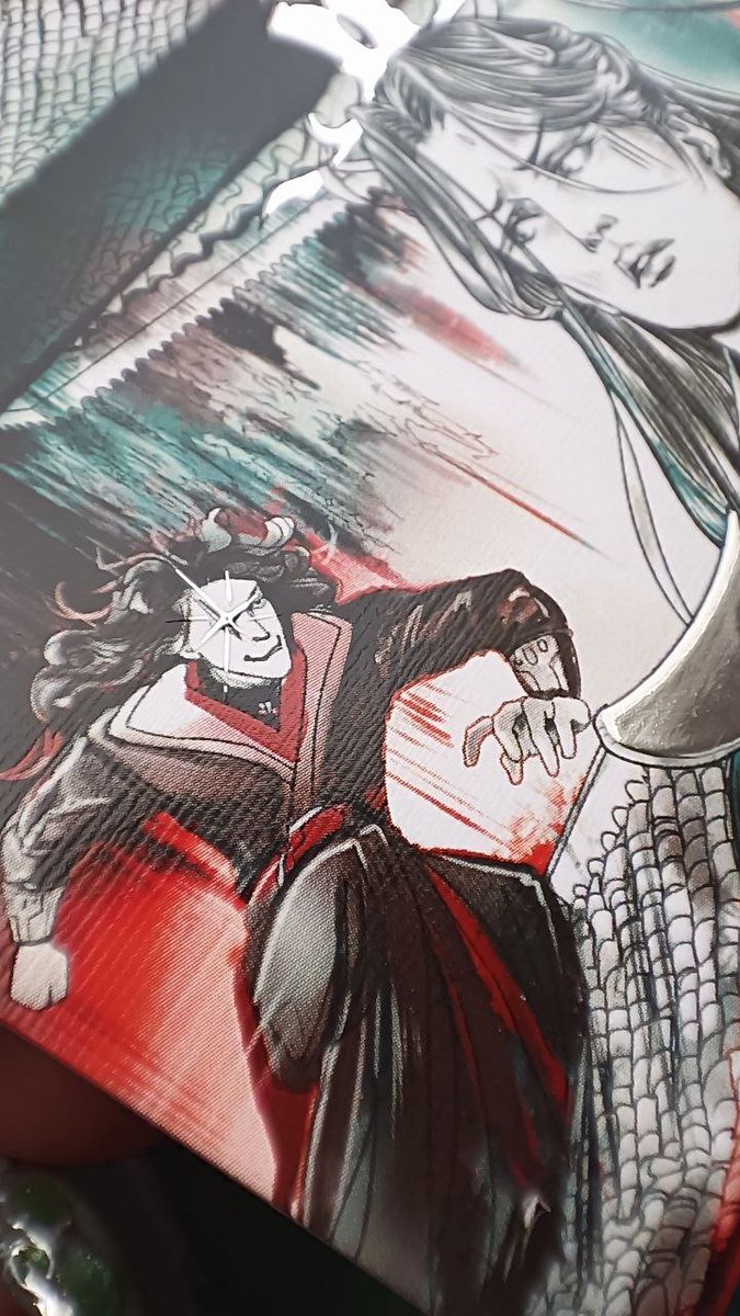 Показываю красоту! 
ВСЕ ПОЛУЧИЛОСЬ!!! Золото и серебро сияет, снежный картон блестит, Шэнь Цинцю не на той же бумаге, что Ло Бинхэ, но это мелочи...