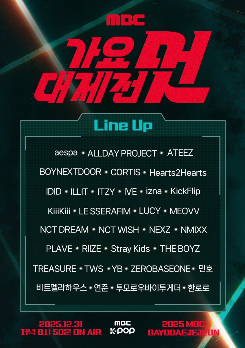 thewtwnk's tweet image. 🛑 LINK LIVE STREAMING   

MBC GAYO DAEJEJEON
📅December 31st, 2025
🕐 8.50PM KST  &amp;lt; 18.50WIB&amp;gt; 
Guest : #ZEROBASEONE, #ILLIT,  #CORTIS, #StrayKids, #TXT, #ATEEZ, #TWS, etc

🔗kick.com/thewtwnkroomz
(Dont copy paste my link on other tweet!)