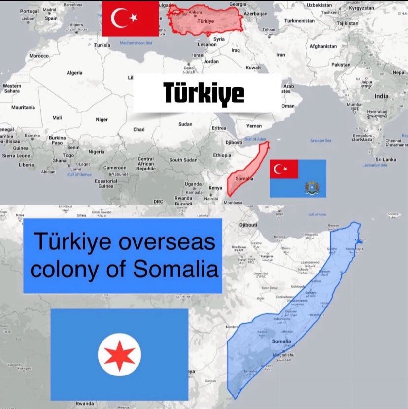 Cagmadhige90's tweet photo. Turkey is a neo-colonial aggressor driven purely by greed, seeking to exploit the natural resources of Somalia’s failed entity for its own benefit. There is no concern for human dignity, sovereignty, or the suffering of the people, only ruthless self-interest.

#Turkeyout https://t.co/6chEHYN79u