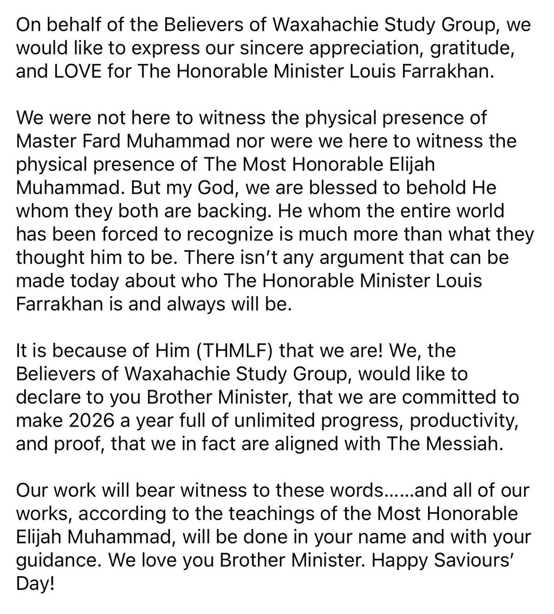 NOIWaxahachie's tweet image. #NationofIslam

#GodFamilyNation 

#6thMosque

#NOIWaxahachie

#NewYearReflections