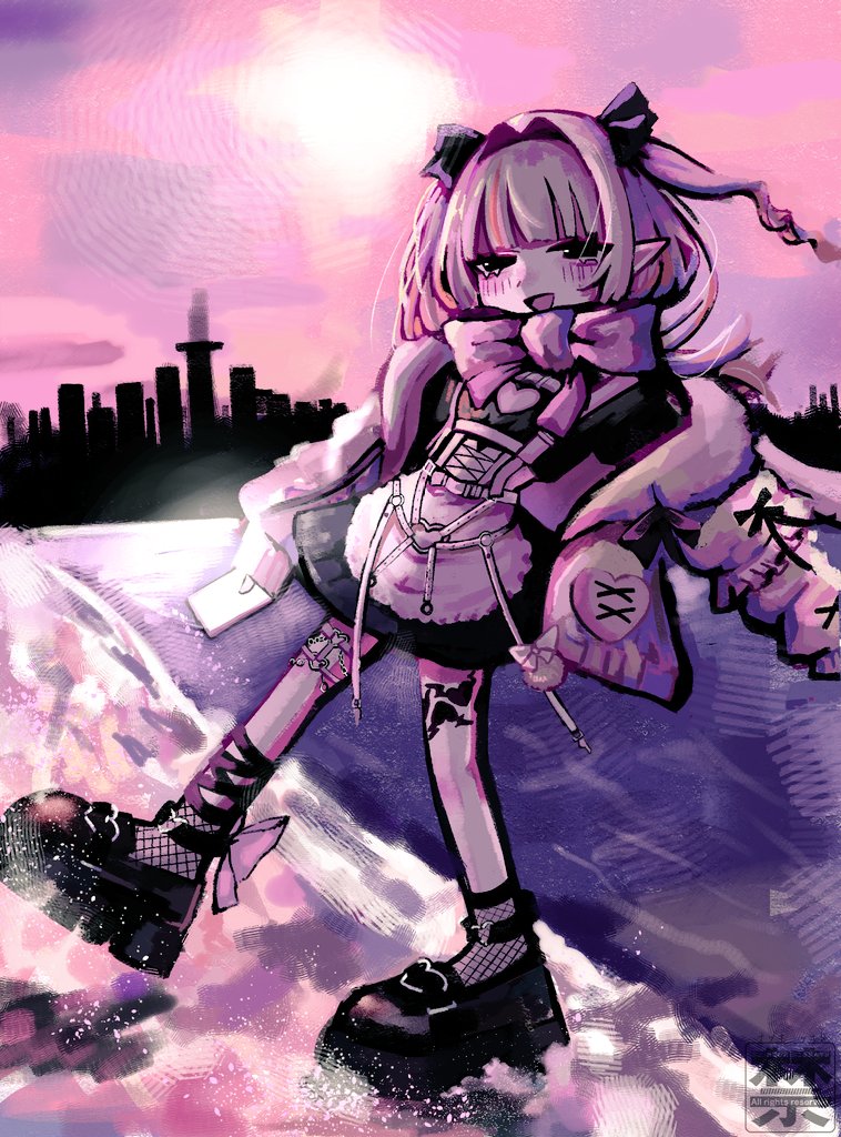 海風はつめたいね 
#りりむとおえかき