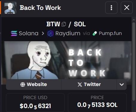 After the “New Year, New Me” $NEWME phase comes the “Back to Work” season $BTW as January kicks in post-holidays.
Frontrunning the narrative

SboRMvamFnWikvm12WnVKTXm3k5Cv19swXv3r67pump