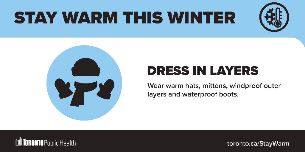 Cold weather safety tip! Dress in layers & choose wool, silk or polypropylene inner layers of clothing. These materials hold more body heat than cotton. More tips: https://t.co/nEepGMZM7f #StayWarmTO Cold weather safety tip! Dress in layers & choose wool, silk or polypropylene inner layers of clothing. These materials hold more body heat than cotton. More tips: https://t.co/nEepGMZM7f #StayWarmTO