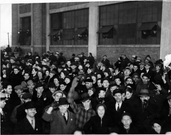 On December 30, 1936, thousands of General Motors auto workers courageously sat down on the job inside the plants in Flint, MI, and shut down the most powerful corporation in the world. 

The workers, fighting against inhumane working conditions and recognition of their union,
