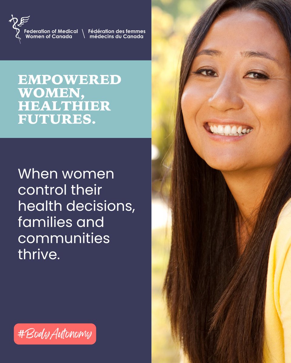 FMWCanada's tweet image. When women are empowered to make their own health decisions, communities thrive.

@DrMTByass @dr_rdosanjh @CPHO_Canada @WAGE_FEGC @CanWaCH
#BodyAutonomy #Empowerment #WomensHealth #HealthEquity #FMWC #MyBodyMyChoice