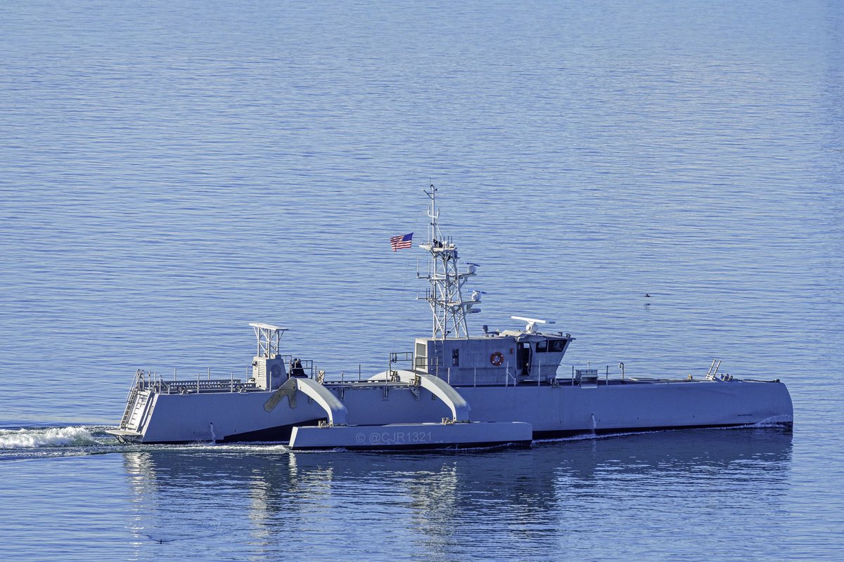 U.S. Navy drone ship Class III USV Sea Hunter in San Diego Harbor