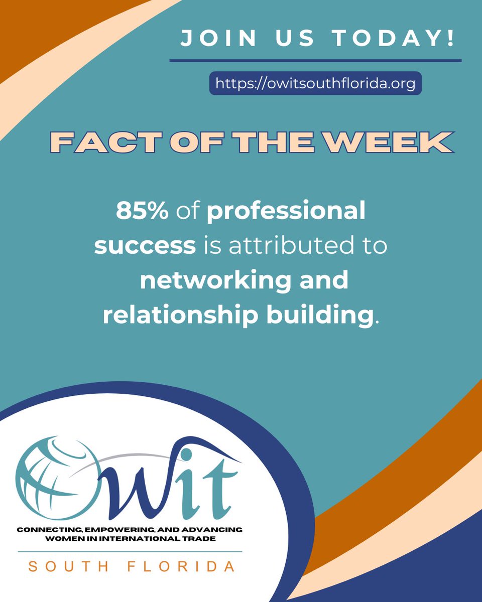 Your network is your power. 💙🌍

#OWITSouthFlorida #WomenInTrade #Leadership #CommunityImpact