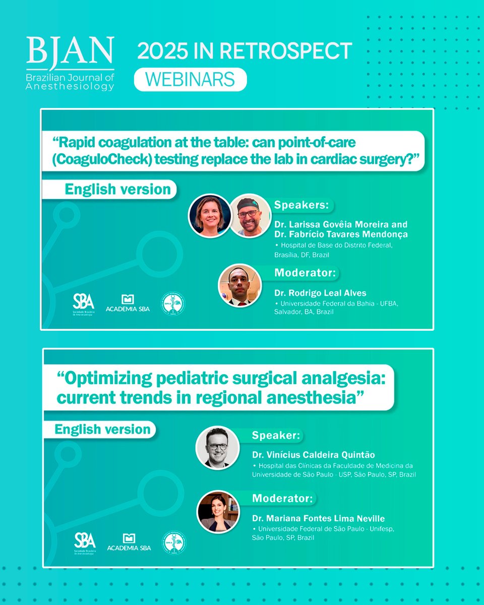 BJAN - Brazilian Journal of Anesthesiology tweet media