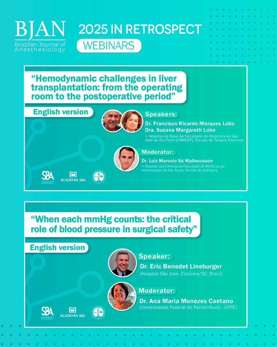 BJAN - Brazilian Journal of Anesthesiology tweet media