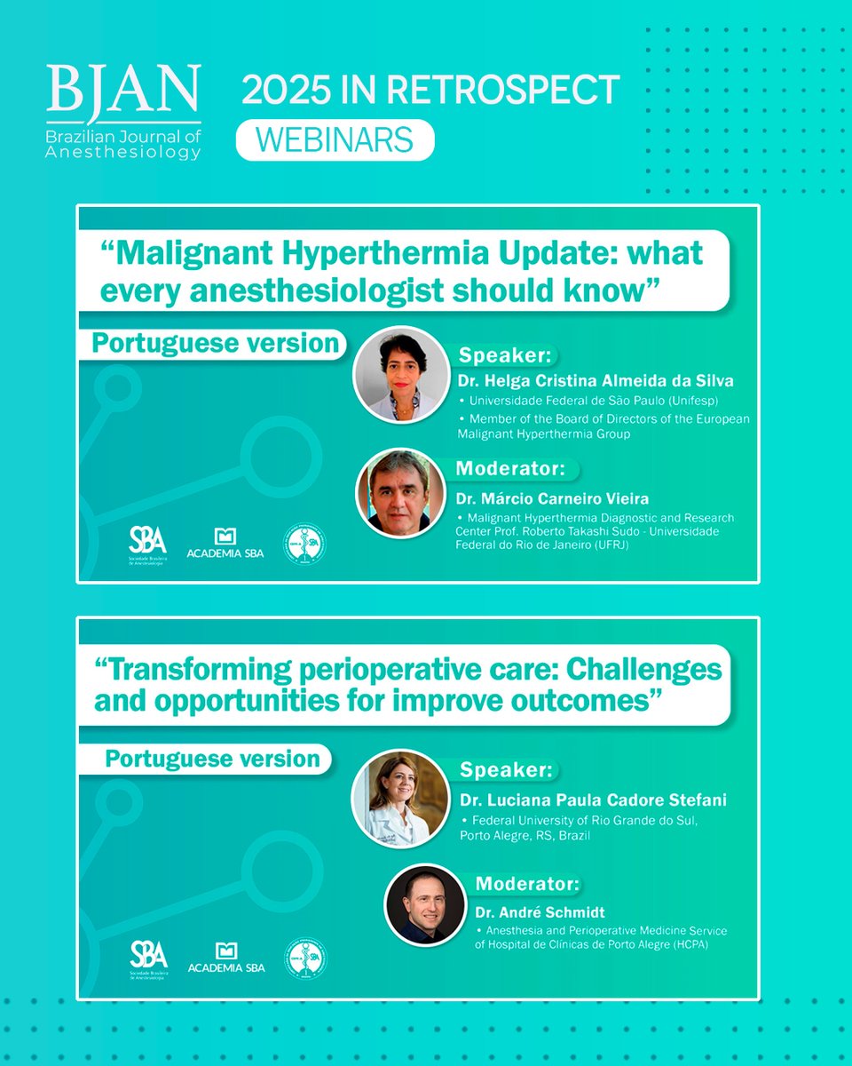 BJAN - Brazilian Journal of Anesthesiology tweet media