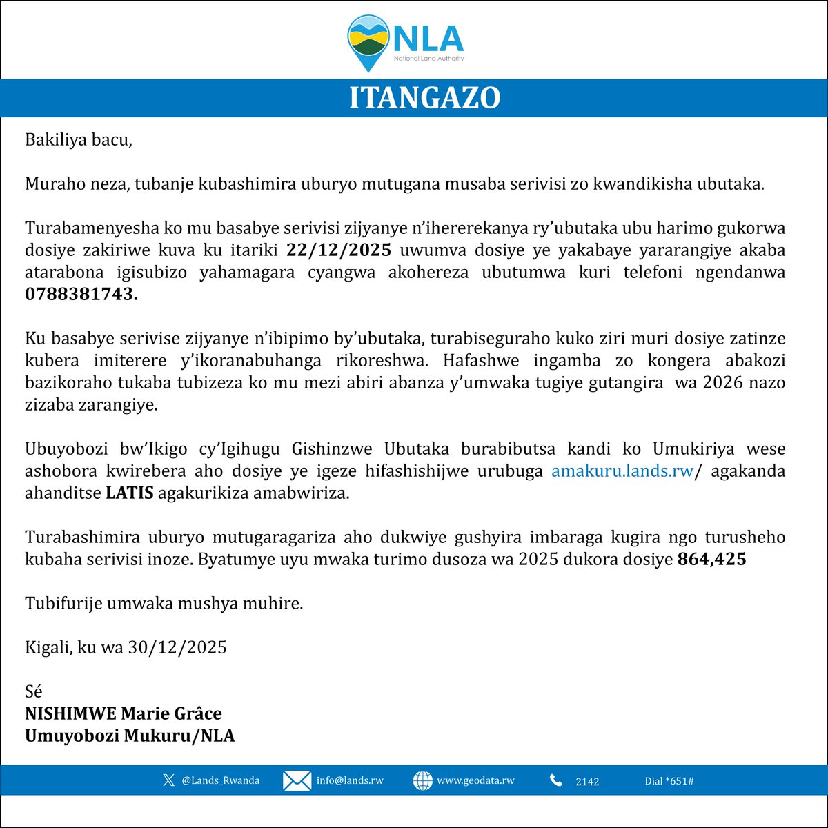 National Land Authority - NLA tweet media