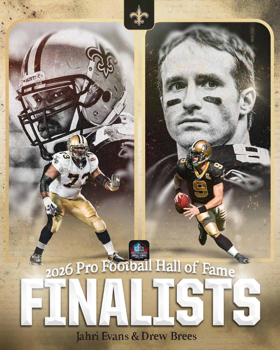 Congrats to @DrewBrees and @J_7TRE_E - one step closer to the @ProFootballHOF!