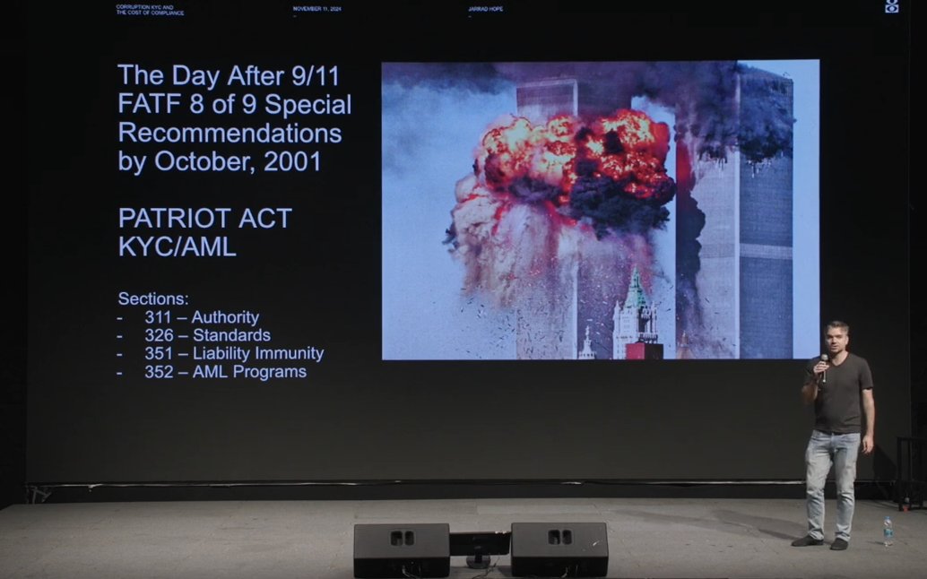 1/ <a href="/jarradhope_/">Jarrad Hope λ</a> at <a href="/ethereum/">Ethereum</a> Cypherpunk Congress

2025📍 Buenos Aires 
"An Introduction to Logos, the future of Freedom"
youtube.com/watch?v=Km_aPe… 

2024 📍Bangkok 
"Corruption, KYC, and the cost of Compliance" 
youtube.com/watch?v=kbwL-a…

congress.web3privacy.info