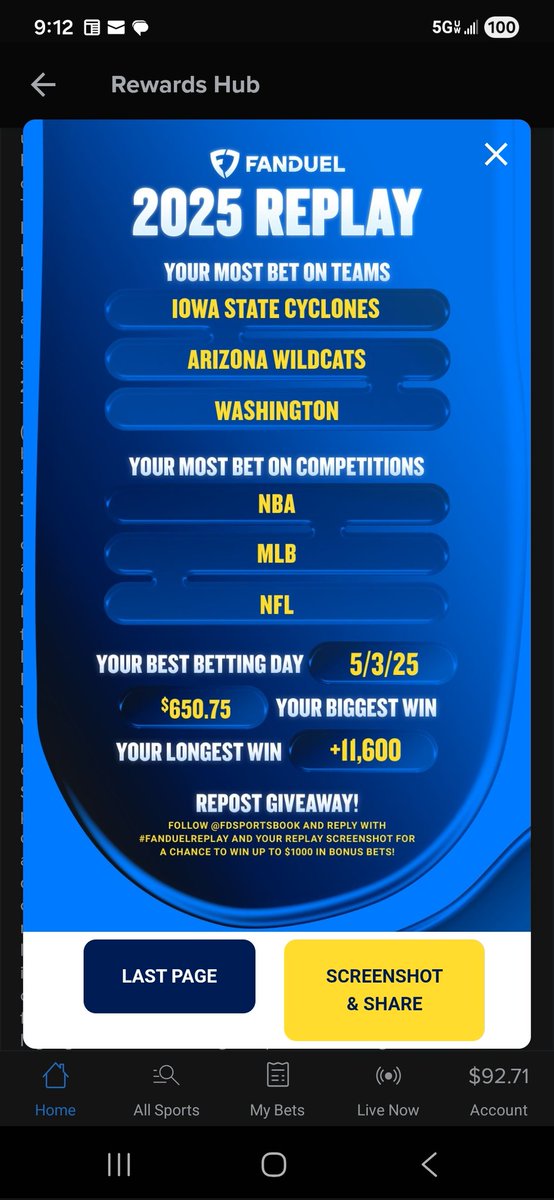 JoshuaM09125034's tweet photo. @FDSportsbook #fanduelreplay https://t.co/DFG01xKKKT