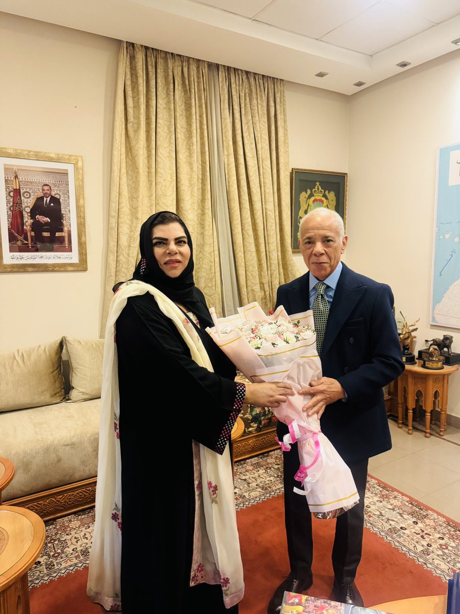 SeharKamran's tweet photo. Honoured to visit H.E. Mohamed Karmoune, Ambassador of Morocco to Pakistan, at the Moroccan Embassy in Islamabad. Shared fond memories of my trip to Tangier #Morocco, thanked him for his warm hospitality and support, extended New Year greetings, and discussed avenues for future cooperation.
🇵🇰🤝🇲🇦
@MoroccoInPak
#PakMoroccoFriendship