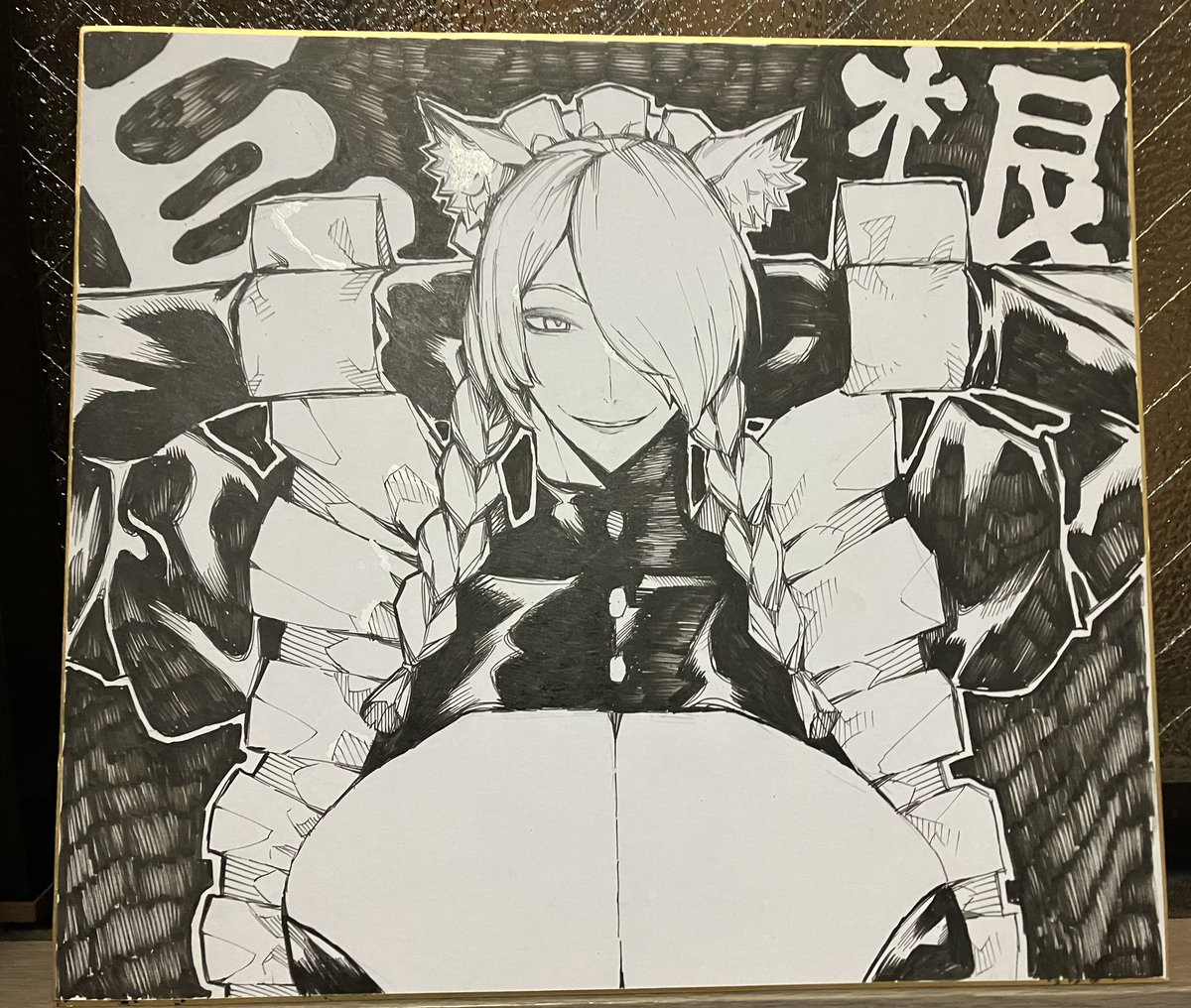 明日のコミケにてyuyunteさんのスペースでこの色紙を売ります。
ポボットはヒョロガリで死んでしまうので居ませんが興味のある方はお越しください。
二日目南I07aで1万円で販売予定! 