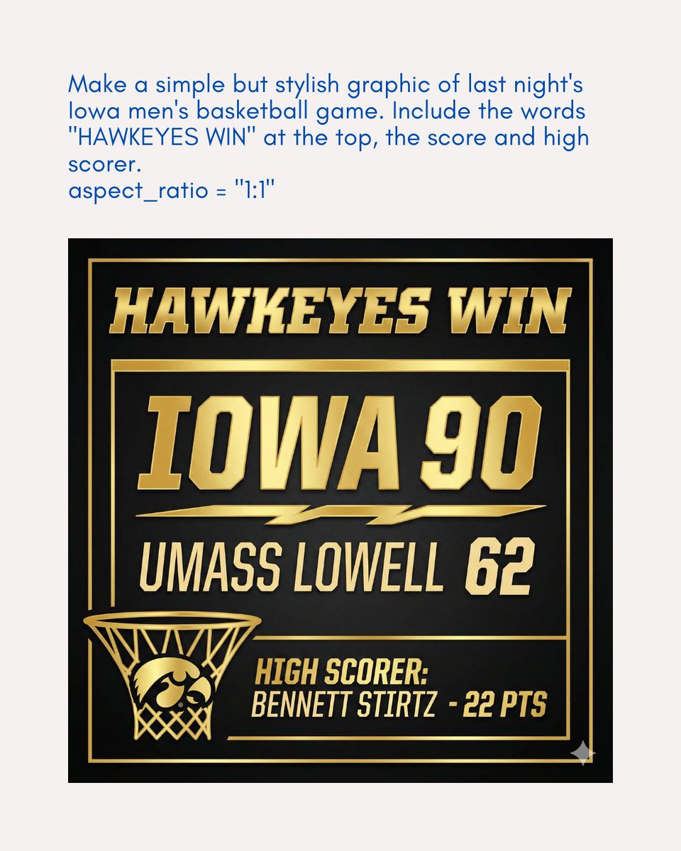 ChrisSnider's tweet photo. Testing the ability for Nano Banana Pro to make Instagram-style sports graphics. The results were impressive. https://t.co/MKF7wcZKyn