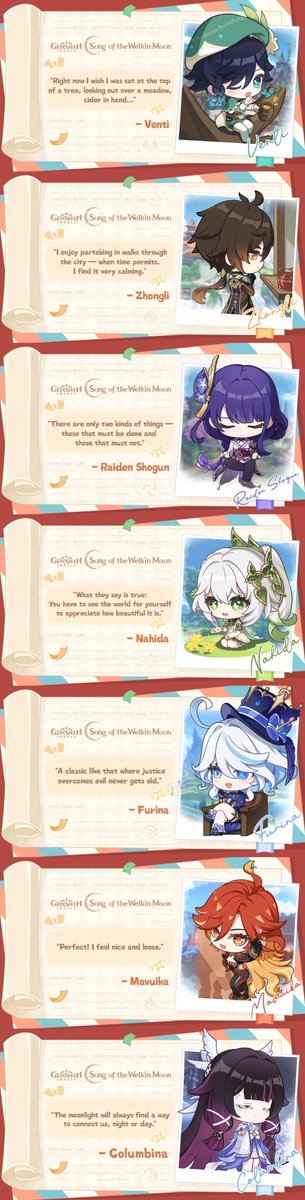 johnwil99291531's tweet image. heres an edit with all the archons present. had to jump through a few hoops to make the columbina one cause I couldnt find an image with good resolution