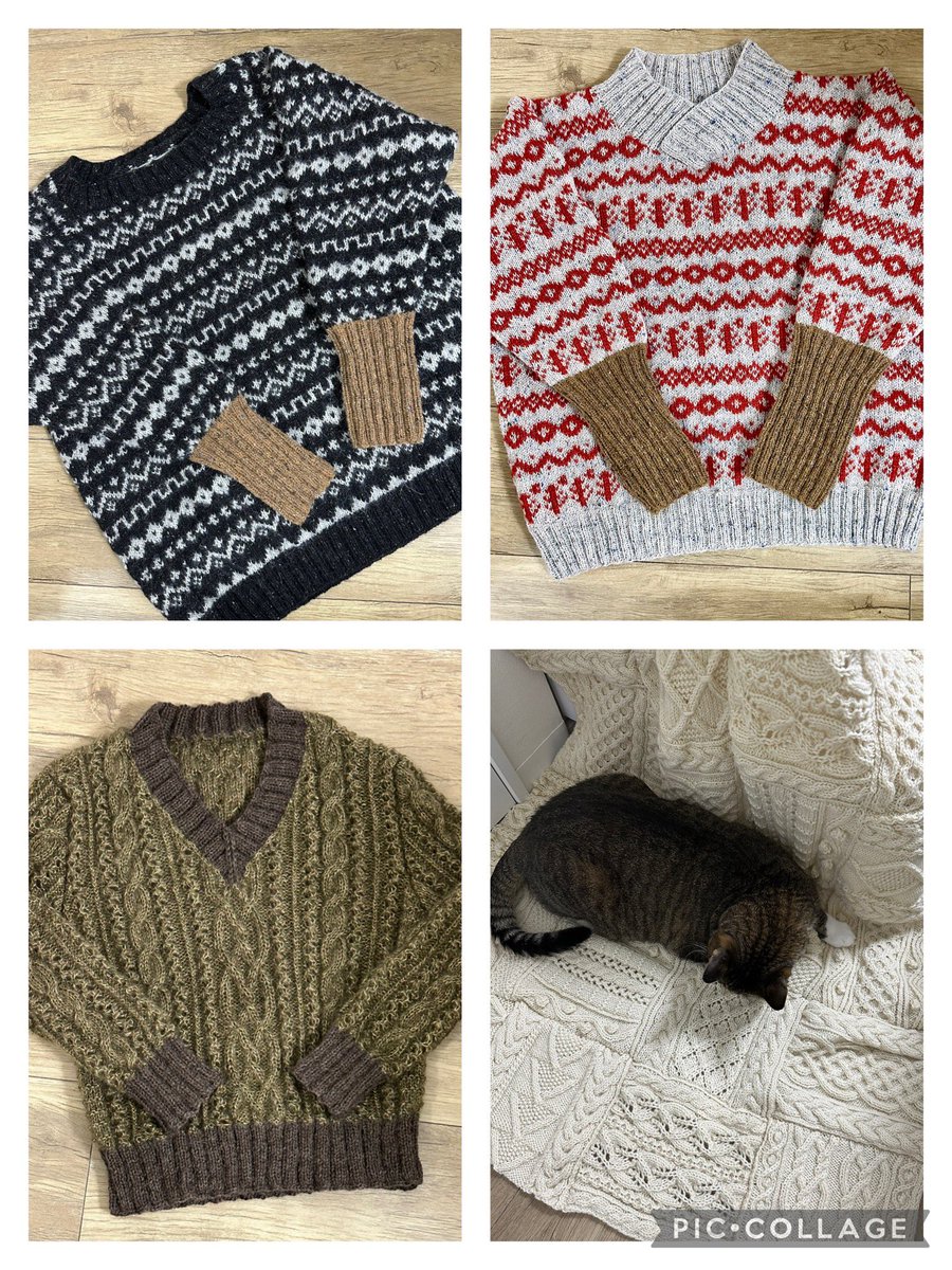 tinataro1205's tweet photo. 2025年に編んだものたち🧶来年もたくさん編むぞ〜💪✨
#編み物 #棒針編み #編み物好きな人と繋がりたい https://t.co/hZsmN3Va64