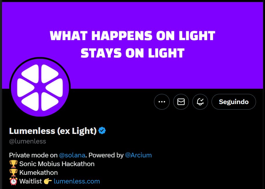 xTavar3s's tweet image. @lumenless is building the missing layer of Solana.
Not about speed or DeFi — but about making privacy the most valuable infrastructure on the network.

This thread reveals Solana’s invisible future. 👇🧵

#criptomoedas #privacidade #Web3 #Solana #SolanaAirdrop #solanamemecoin…