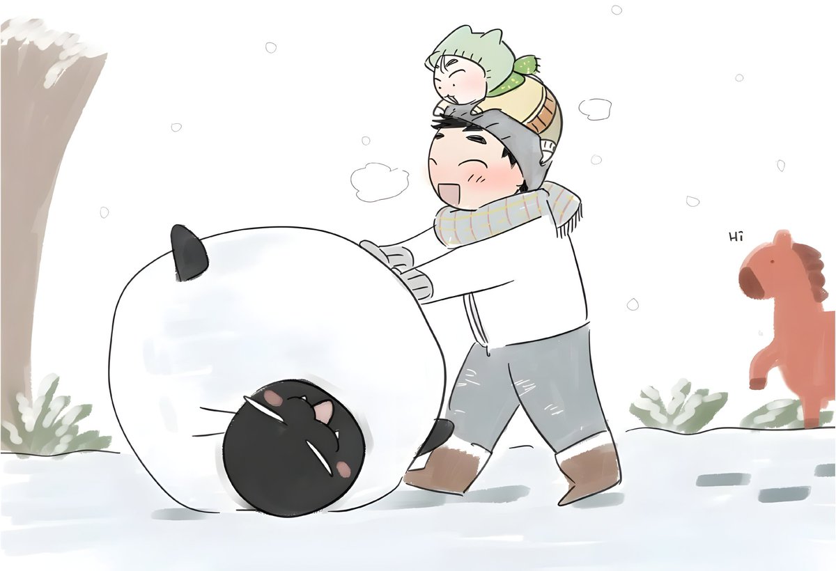 Happy family 👨‍👨‍👧☃️ 🦭
#OurSunnyDays