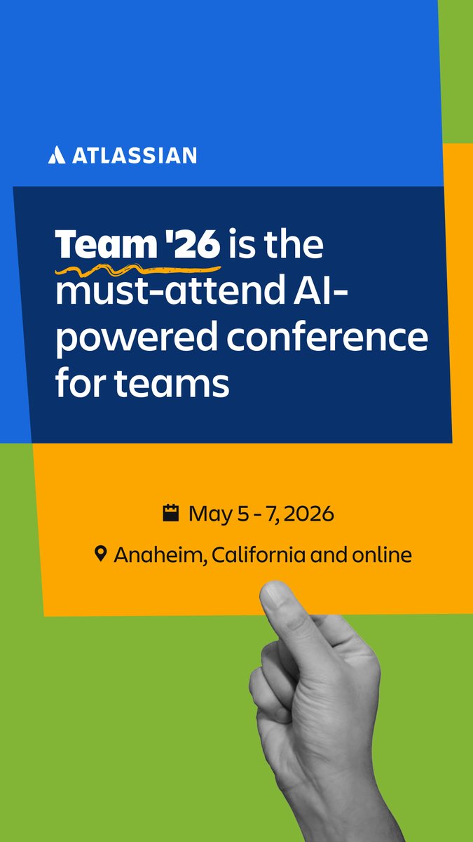 Team '26 is the must attend conference for AI-powered teamwork, collaboration, and high velocity service management.  Meet us in Anaheim this May for Atlassian's Team '26.