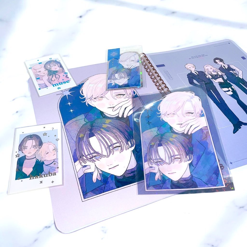 mgmgonigiri2450's tweet image. 今年巴さんのhakubaのイラストを拝見してから、え！な、て、天使…？と心奪われ、思わず真っ黒黒スケの格好で個展にお邪魔したりして絶対ビビらせたと思うのに、巴さんご本人も天使のように愛らしく優しい方で思い切って個展に行ってよかったです🥹✨