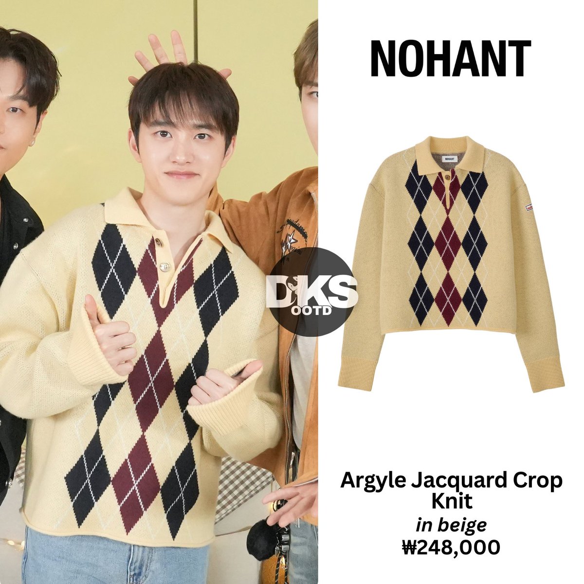 DKSOOTD's tweet image. 251230 Doh Kyungsoo 도경수 at 재친구 (Jae Friends)

NO HANT Argyle Jacquard Crop Knit in beige

#도경수 #DOHKYUNGSOO #디오 #DO(D.O.) #都敬秀 #ギョンス