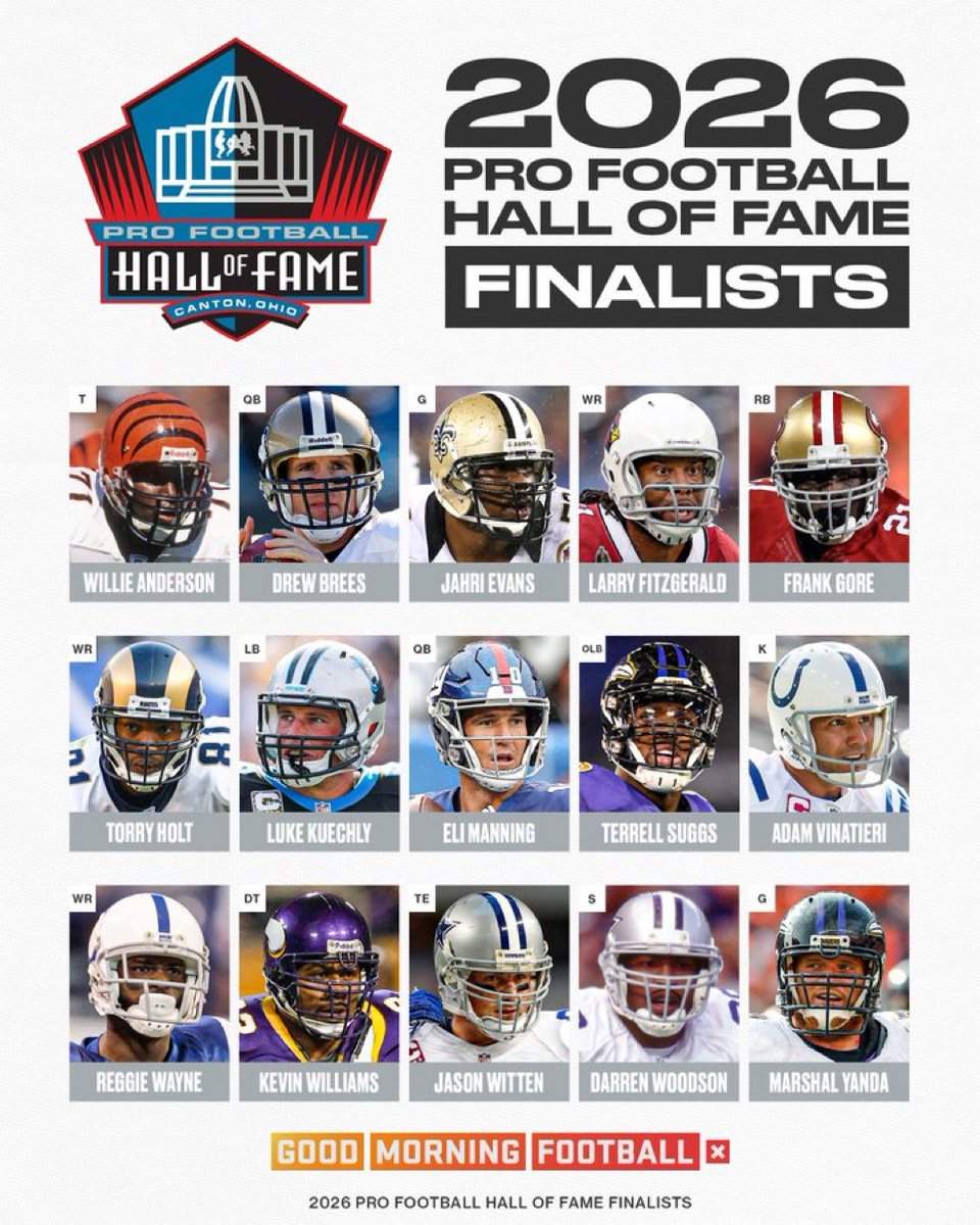 ZacStevensDNVR's tweet image. No Broncos are finalists for the Hall of Fame this year.

Two of Sean Payton’s former Saints made it: Drew Brees and Jahri Evans.