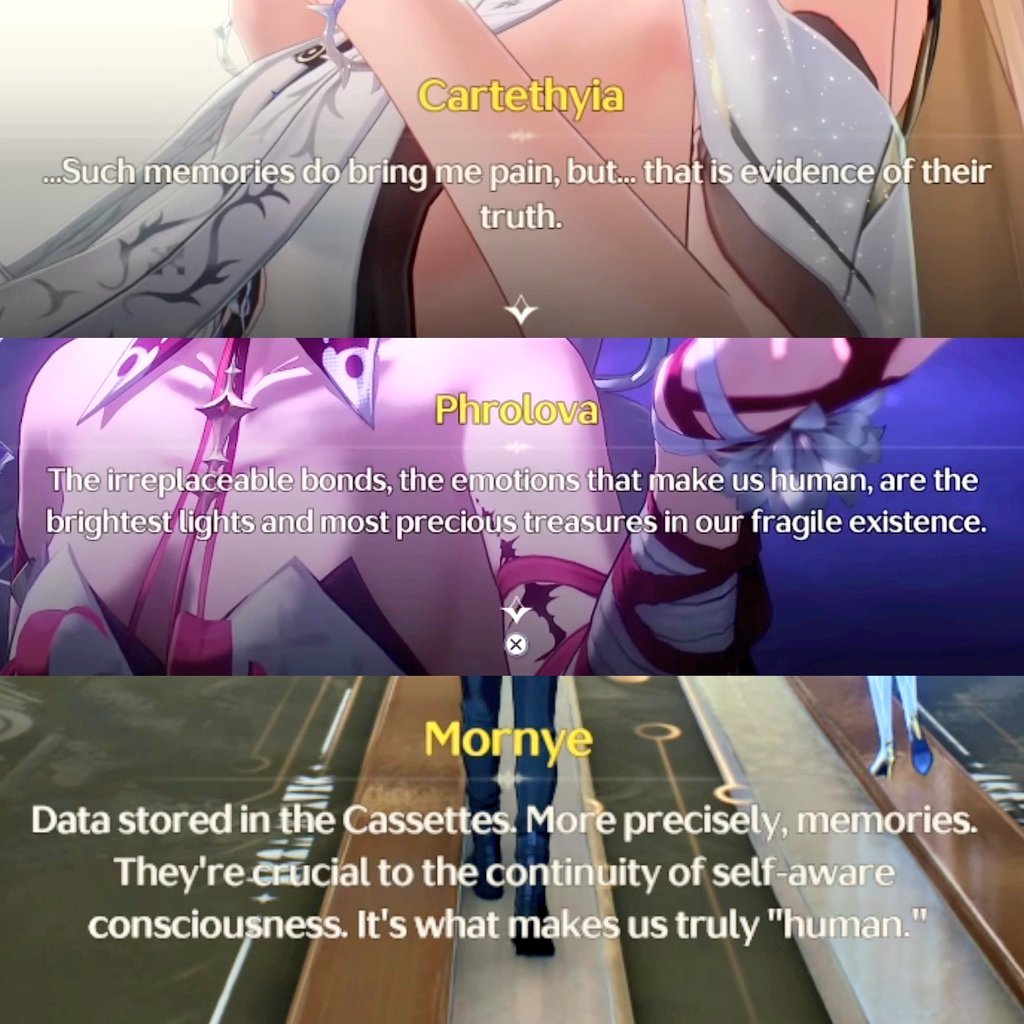 WuWa places so much importance on the idea of our memories making us "truly human" for a story whose main character has cast their own memories aside

The intentional irony here is very captivating honestly