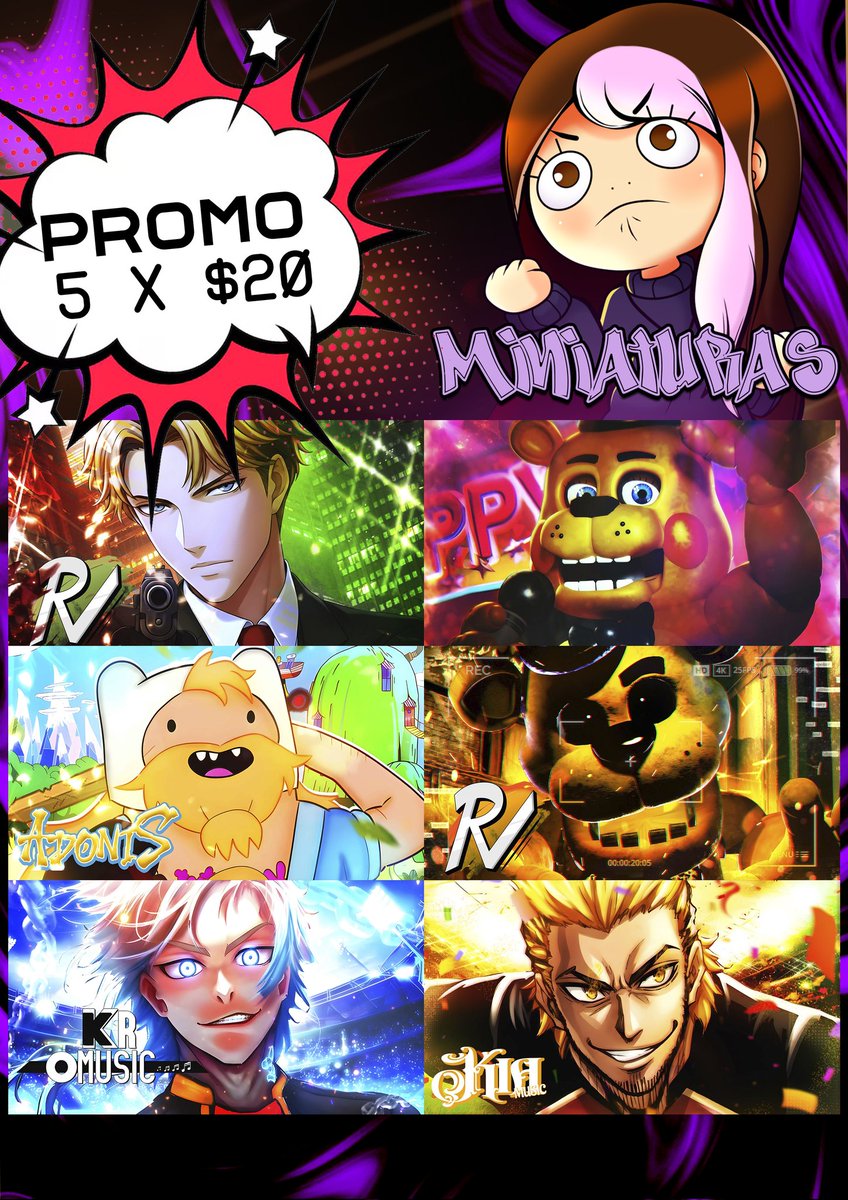 OJITOO 😈👀
5 miniaturas x 20$ solo tributos UwU