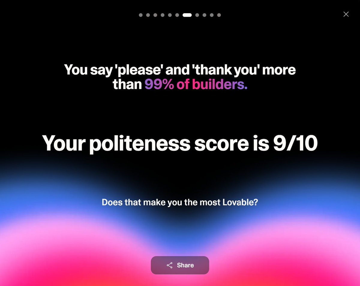 anania39's tweet photo. A hobby accidentally put me in the global top 1% of vibe coders 😄
🏅 Just Got Elite Vibe Coder Bedge
• 3K+ messages
• 2.7M lines of code
• 1 full product + several prototypes
Curious what it became?
👉 https://t.co/YVhQ85jCPA
Build for the vibes. #lovable #vibecoder #nocode https://t.co/3KHRSIlFMP