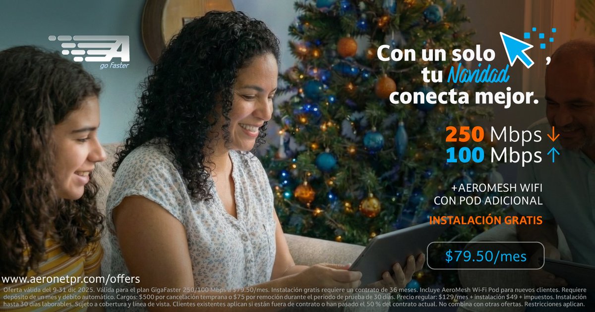 Mañana es el último día para aprovechar esta oferta.
No dejes que la despedida de año te tome por sorpresa; sorpréndela comenzando el nuevo año con el pie derecho.

Con un solo clic, conéctate mejor hoy y disfruta de una experiencia pensada para tu hogar o tu negocio. 👉