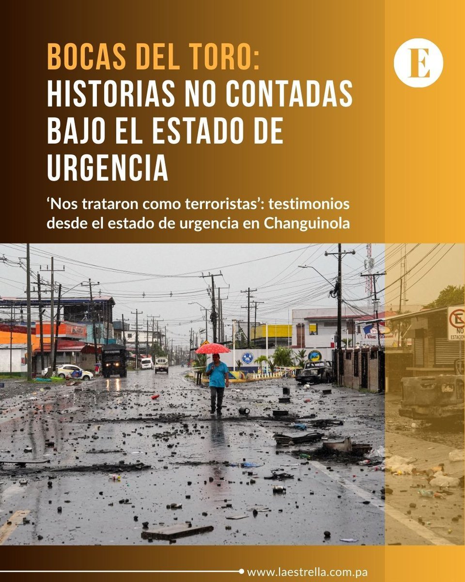Luces de Navidad y rutina aparente, pero Changuinola sigue marcada por el estado de urgencia.
Detenciones arbitrarias, saqueos, abusos y una tesis oficial que no convence.

¿Pandillas o estallido social?
🔗buff.ly/cd6rORX