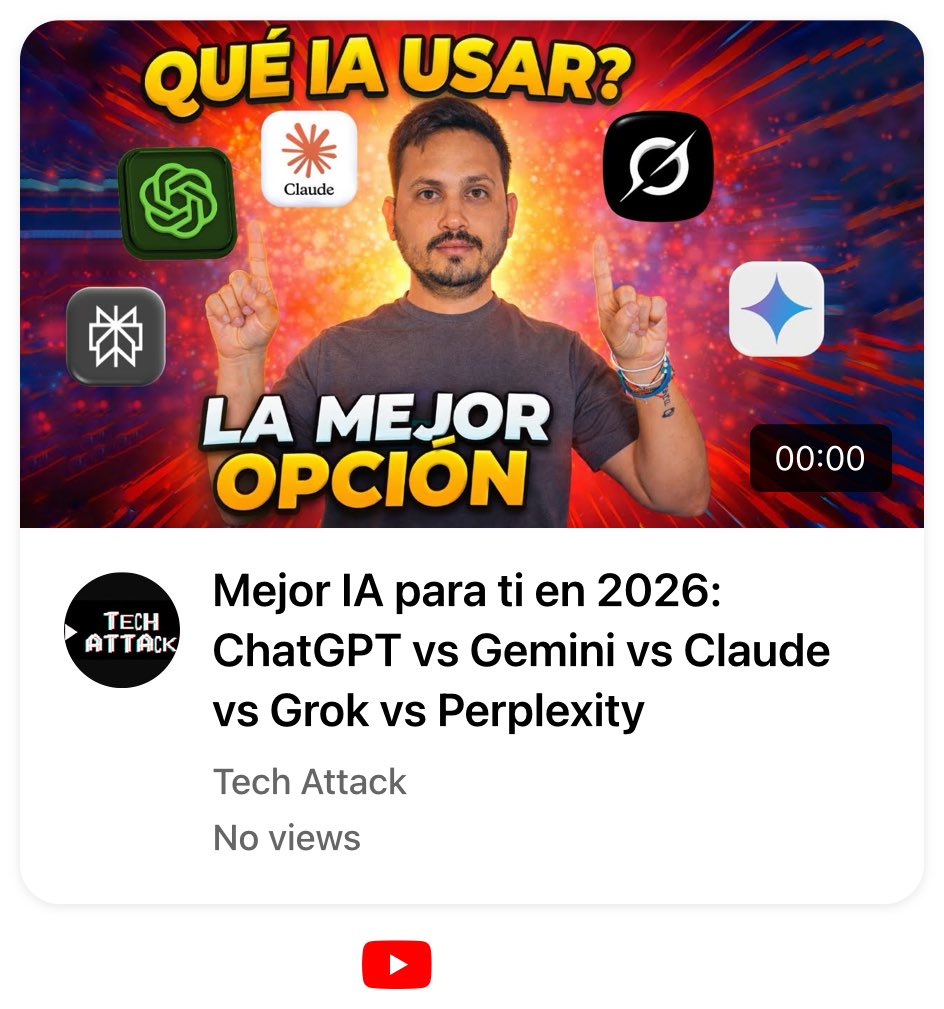 ¿Para que sirve cada ia? Hoy intento definir cada una según mi experiencia. 

youtu.be/AN9v5k1KZBU

#ia #inteligenciaartificial