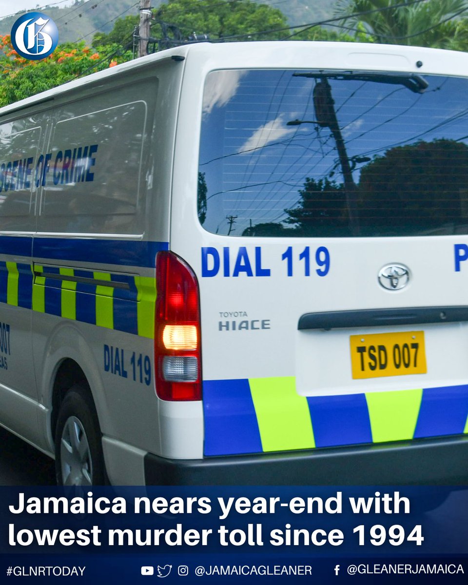 JamaicaGleaner's tweet image. Jamaica is closing out the year with a dramatic fall in murders, recording a 42 per cent fall in murders at the end of 52 weeks with 666 killings, the lowest number recorded since 1994.

Read more: jamaica-gleaner.com/article/lead-s…