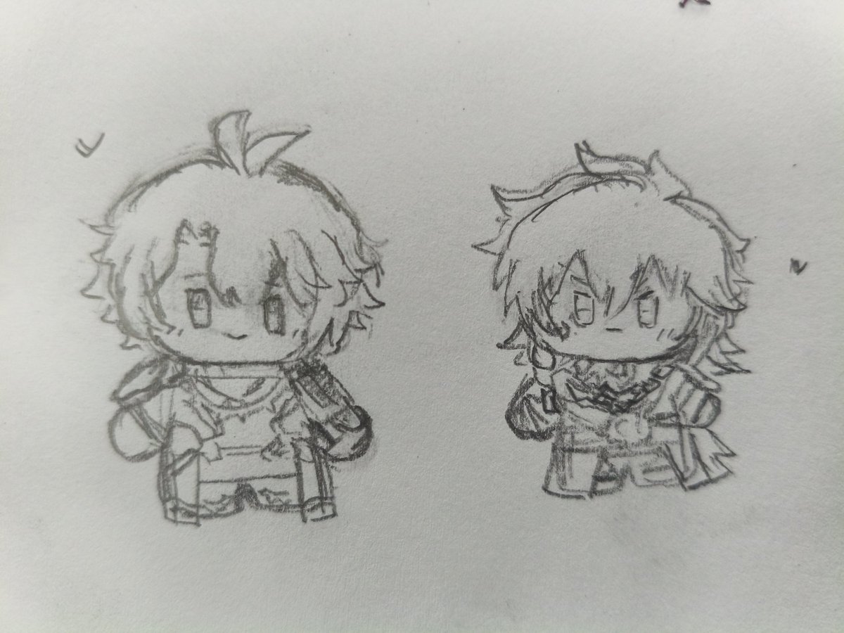 Phaideinui (ft their daughternui)

Just some doodle at my college.
God i hate how i make phainon face looks like 😭 
#phaidei #nui