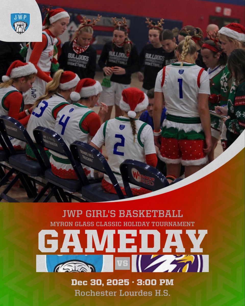 ‼️Bulldog Game Day‼️
Myron Glass Classic Holiday Tournament Championship Game!

Game can be streamed: 

fan.hudl.com/usa/mn/rochest…