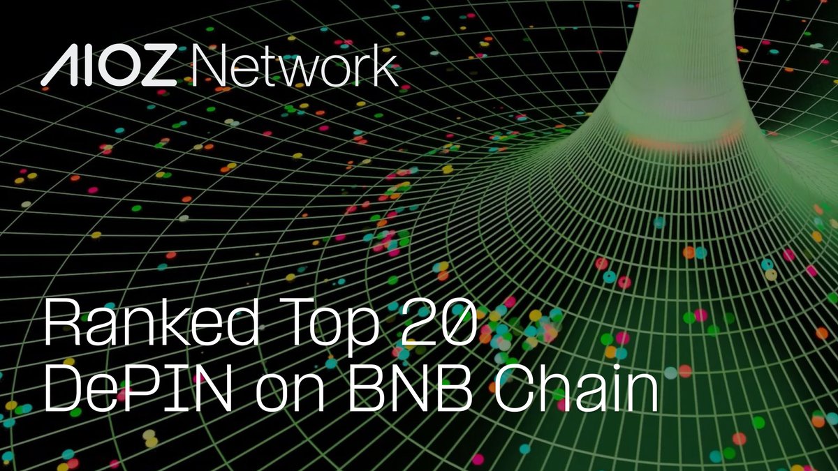 We are proud to rank in the Top 20 DePIN projects on <a href="/BNBCHAIN/">BNB Chain</a> via the CertiK Skynet leaderboard!

AIOZ Network is building a people-powered internet: decentralized storage, AI compute, and P2P streaming, rewarding our global community with AIOZ tokens for contributing spare