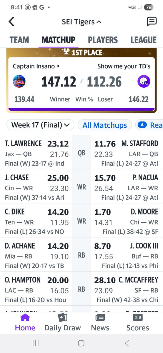 MarkTurrentine's tweet photo. @FantasyPros https://t.co/l9oLP1VBQF