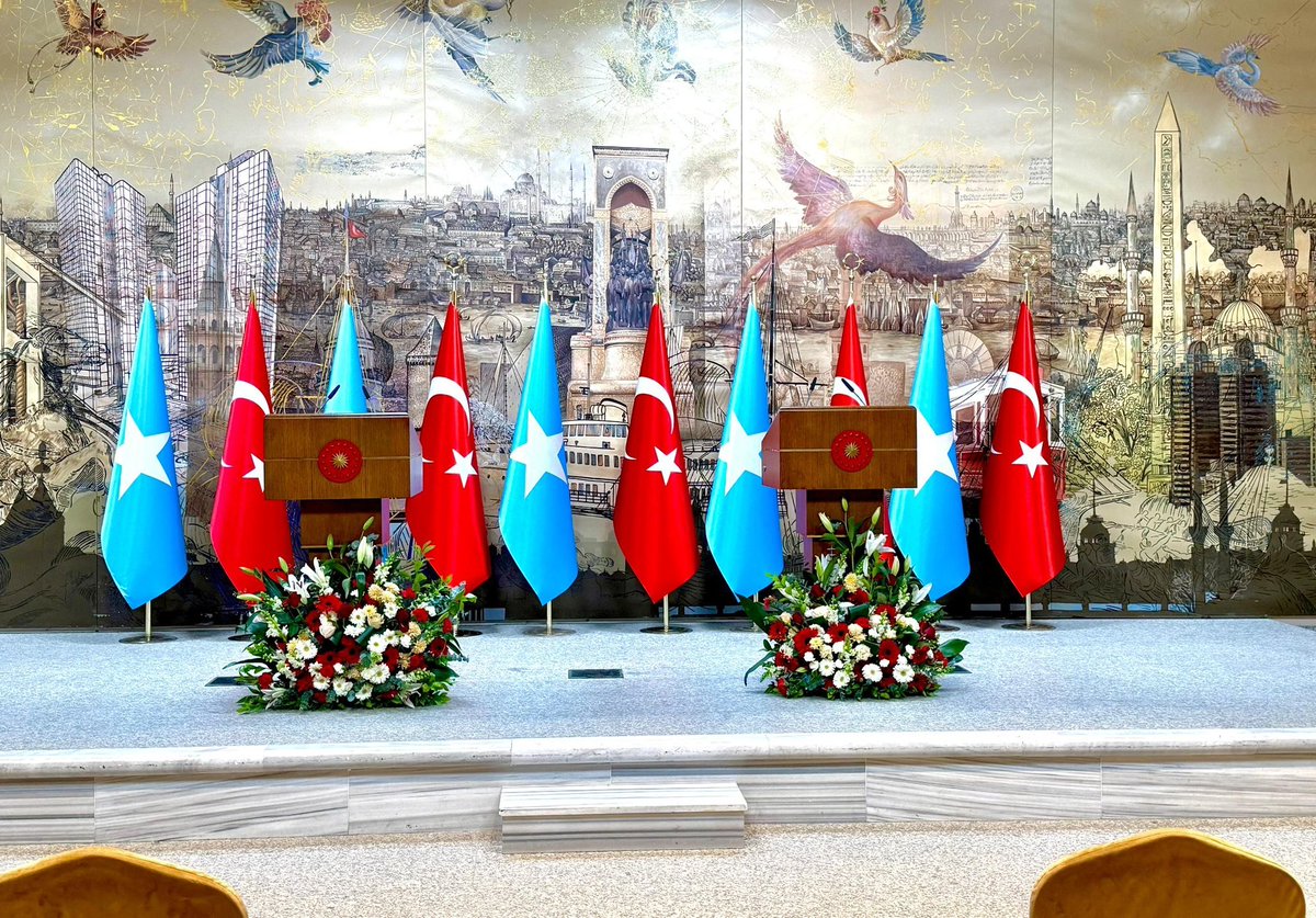 #UPDATE: Turkish President Erdogan Receives Somalia’s Hassan Sheikh Mohamud in Istanbul for High-Level Talks

Turkish President Recep Tayyip Erdogan on Tuesday welcomed Somali President Hassan Sheikh Mohamud, who arrived in Turkiye on an official visit at Erdogan’s invitation,
