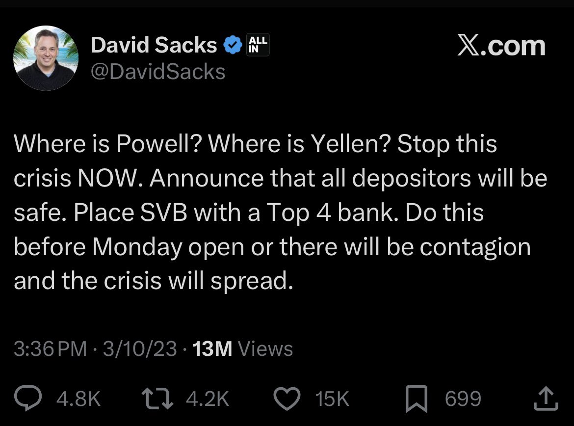 HighyieldHarry's tweet image. It’s important to remember that socialism is really bad, unless you and a bunch of other VCs accidentally start a bank run.