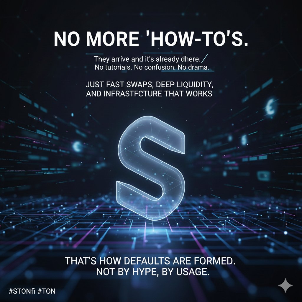 yasir_bs's tweet photo. STONfi anymore.
They arrive and it’s already there.
No tutorials.
No confusion.
No drama.
Just fast swaps, deep liquidity, and infrastructure that works.
That’s how defaults are formed.
Not by hype  by usage
#STONfi #TON https://t.co/ehvjXDUOpu