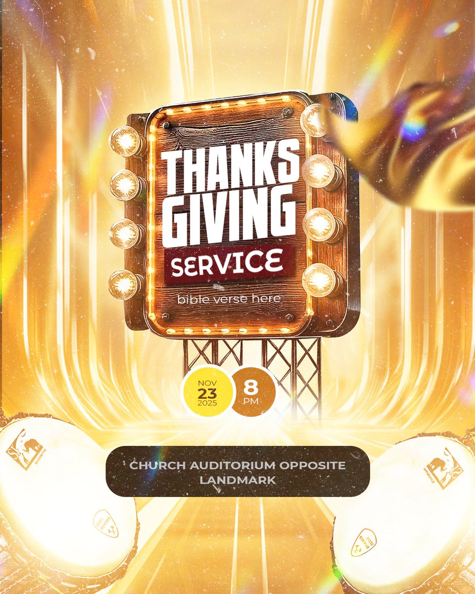 I replicated a Thanksgiving Service Flyer design that I saw on YouTube.

I learnt how to use the perspective tool to make a text fit, learnt the skew tool too.

I really loved every process of this design, still more to learn but it's been a good ride so far