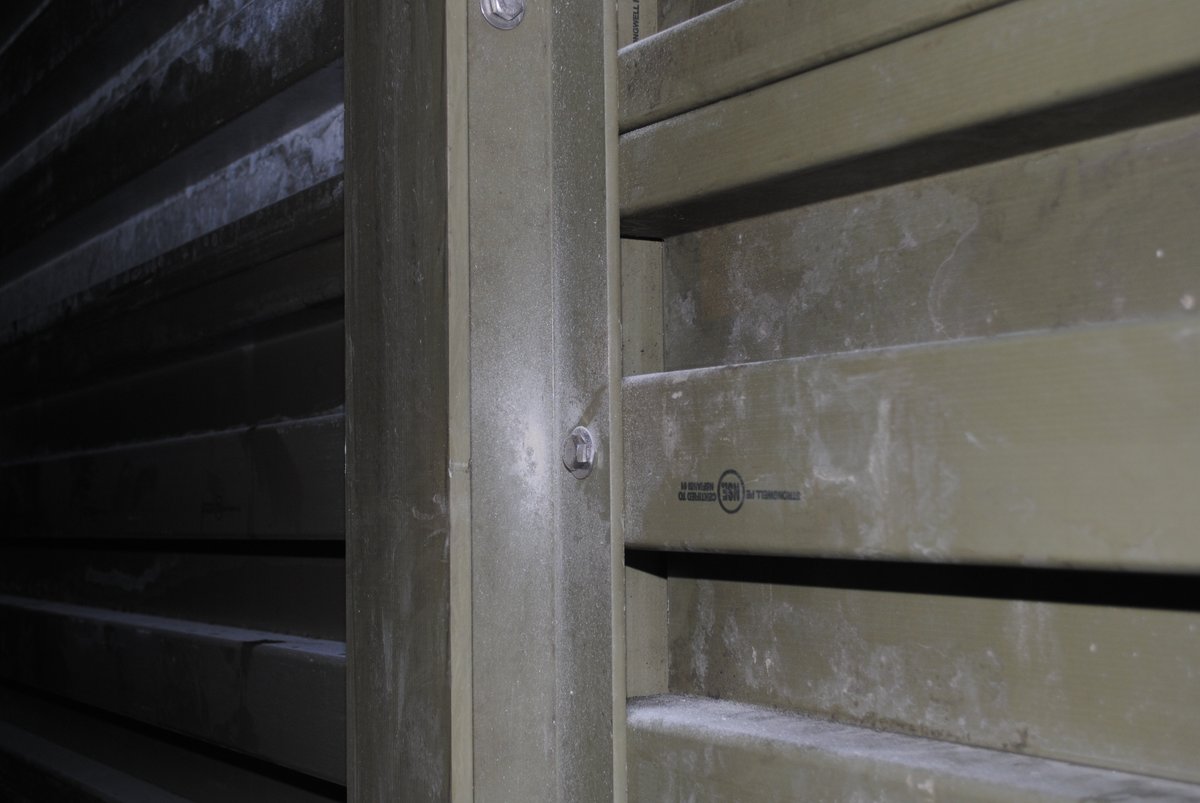 strongwellmc's tweet image. This week's featured #madeinusa #fiberglass product is our #bafflepanel . A #wwtp needed to expand primary sedimentation operations. Each modular panel  was fabricated and transported through 36 inch manholes.  strongwell.com/case-study-str…  #composites #pultrusion