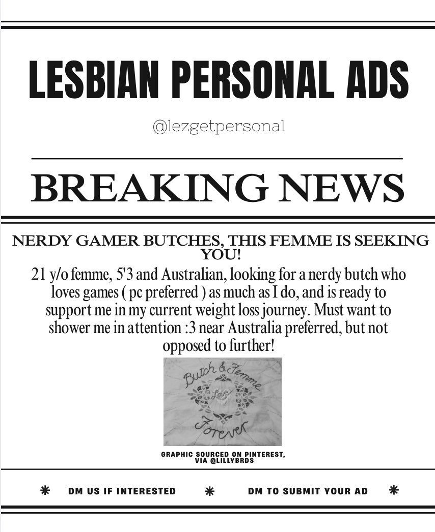 lezgetpersonal's tweet image. Where are the nerdy Australian butches? This femme may be the one for you…
.
.
.
.
.
#femme4butch #butchfemme #highfemme #butch4butch #switch #lesbians #studfemme #studs
